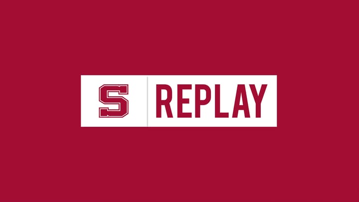 A graphic containing the "S" from Swarthmore College's logo alongside the text "Replay"